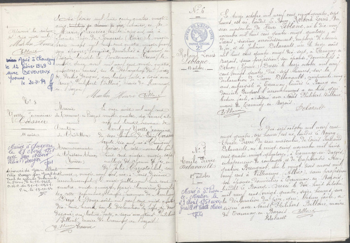 Tamnay-en-Bazois : actes d'état civil.