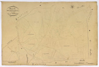 Bazoches, cadastre ancien : plan parcellaire de la section D dite d'Armance, feuille 2