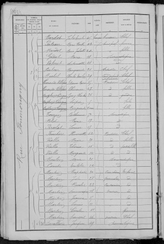 Nevers, Quartier de Nièvre, 10e sous-section : recensement de 1891