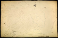 Moux-en-Morvan, cadastre ancien : plan parcellaire de la section G dite de Goix, feuille 1