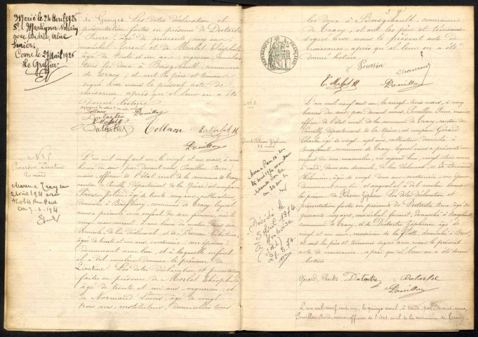 Tracy-sur-Loire : actes d'état civil.