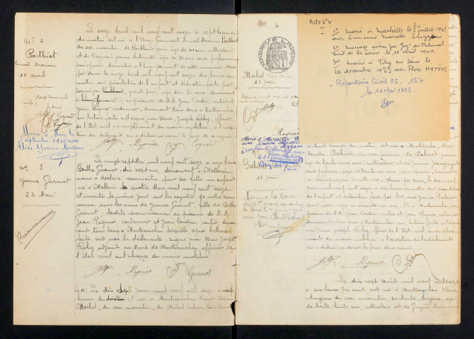 Montsauche-les-Settons : actes d'état civil.