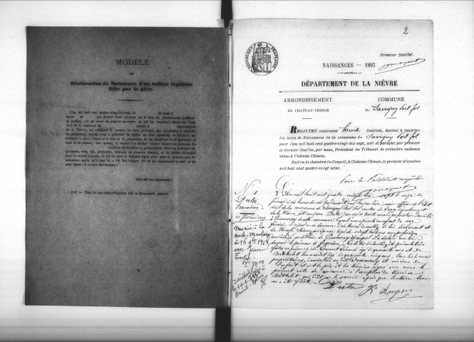 Savigny-Poil-Fol : actes d'état civil.