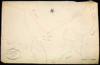 Montreuillon, cadastre ancien : plan parcellaire de la section A dite d'Oussy, feuille 2