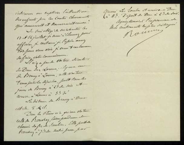 ROUMIER (Georges), notaire à Dun-les-Places (Nièvre) : 1 lettre.