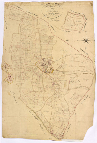 La Celle-sur-Nièvre, cadastre ancien : plan parcellaire de la section C dite de Gagy, feuille 3
