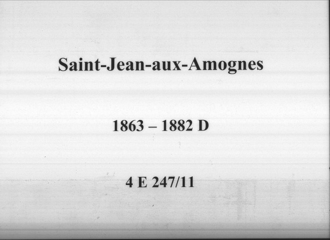 Saint-Jean-aux-Amognes : actes d'état civil.