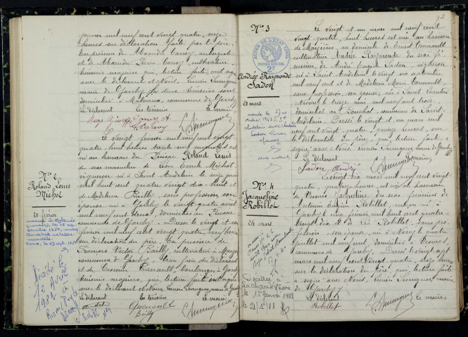 Garchy : actes d'état civil.