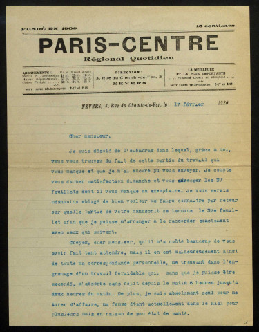 MOREAU (Abel), critique à Paris-Centre : 7 lettres.