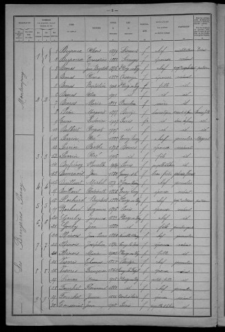 Saint-Parize-en-Viry : recensement de 1921