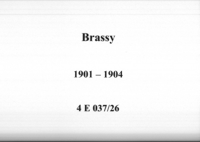 Brassy : actes d'état civil.