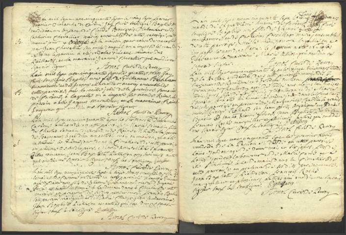 Perroy : registres paroissiaux.