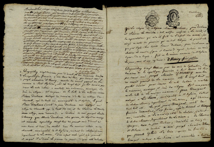 Saint-Hilaire-en-Morvan : actes d'état civil.