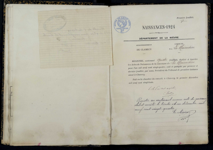 La Maison-Dieu : actes d'état civil.