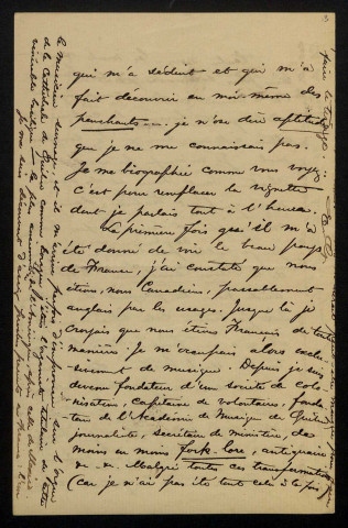 GAGNON (Ernest), poète et folkloriste à Québec (1834-1915) : 4 lettres, 1 carte postale illustrée, manuscrit.