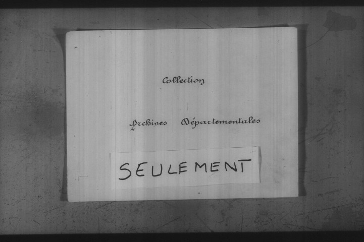 Saint-Aubin-des-Chaumes : actes d'état civil.
