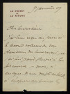 SAINT (Lucien), préfet de la Nièvre (1867-1938) : 5 lettres.