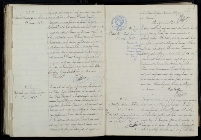 Alligny-en-Morvan : actes d'état civil.