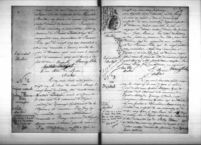 Vignol : actes d'état civil.