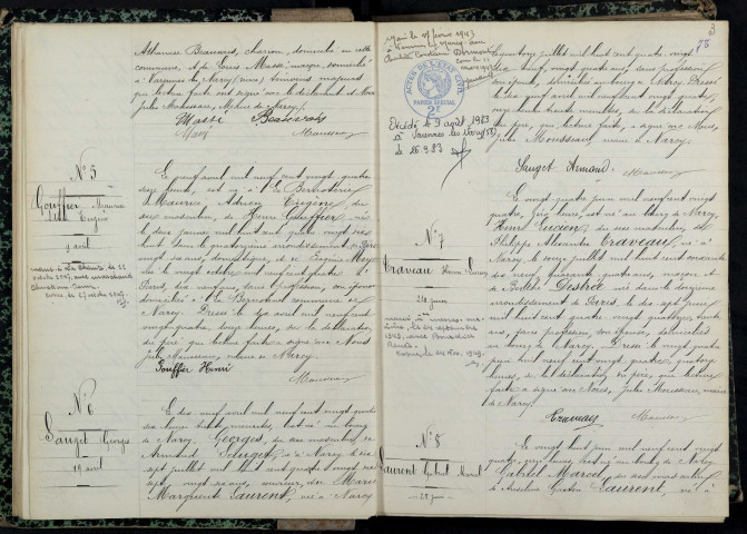 Narcy : actes d'état civil.