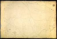 Moux-en-Morvan, cadastre ancien : plan parcellaire de la section C dite du Bourg, feuille 1
