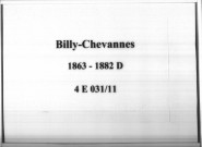 Billy-Chevannes : actes d'état civil.