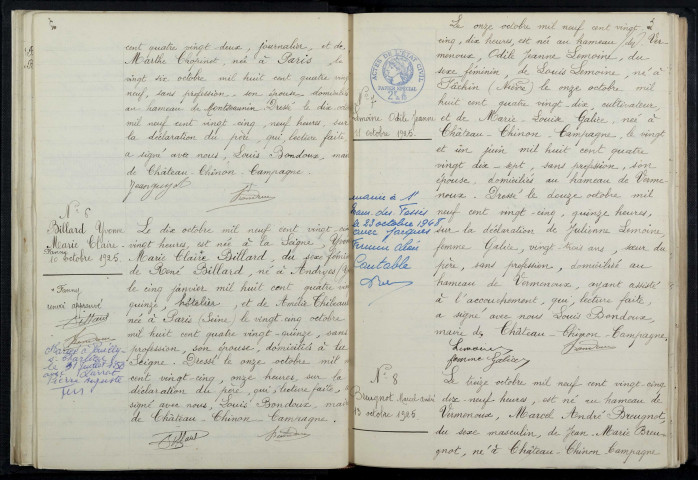 Château-Chinon Campagne : actes d'état civil.