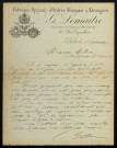 LEMAITRE (G.), fabricant de médailles à Paris : 4 lettres.