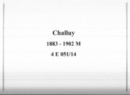 Challuy : actes d'état civil (mariages).