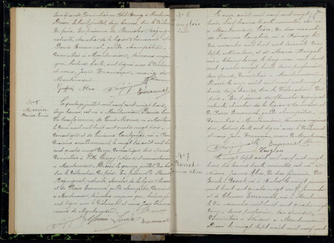 Montenoison : actes d'état civil.