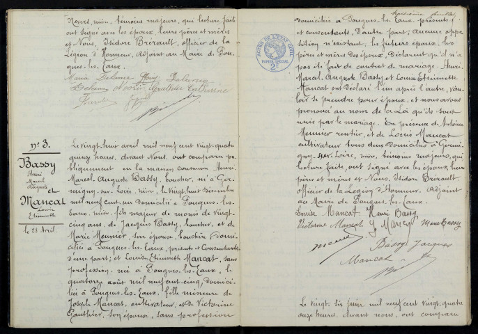 Pougues-les-Eaux : actes d'état civil (mariages).