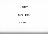 Tazilly : actes d'état civil.