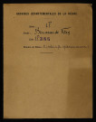 Fief de Finy à Vitry-sur-Loire : terrier dressé par Blaise Robert, notaire royal, pour Jean de Mérans, écuyer, seigneur d'Ettevaux, de Pierrefitte et de Finy, agissant pour lui et pour Guy, Gaspard et Jean de Mérans, ses enfants et de défunte Jeanne d'Ettevaux.