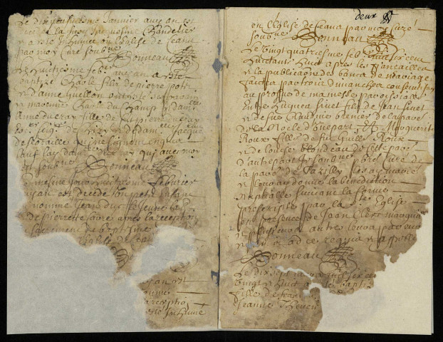 Tazilly : registres paroissiaux.