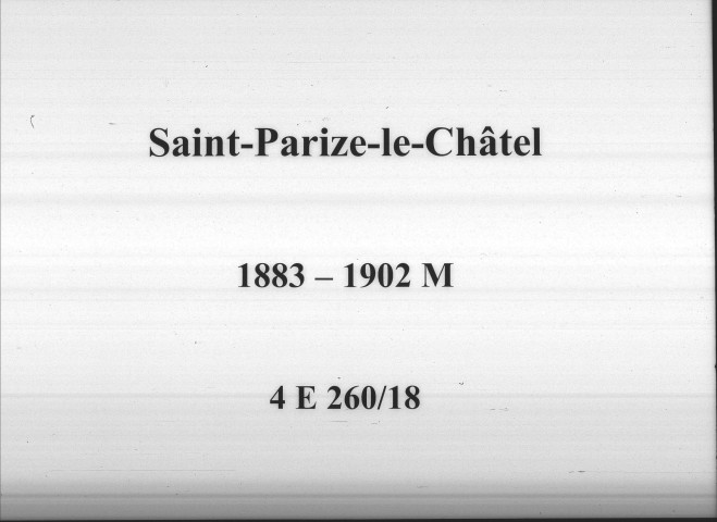 Saint-Parize-le-Châtel : actes d'état civil (mariages).
