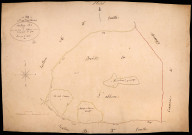 Trois-Vêvres, cadastre ancien : plan parcellaire de la section B dite des Bois de l'Abbesse, feuille 1