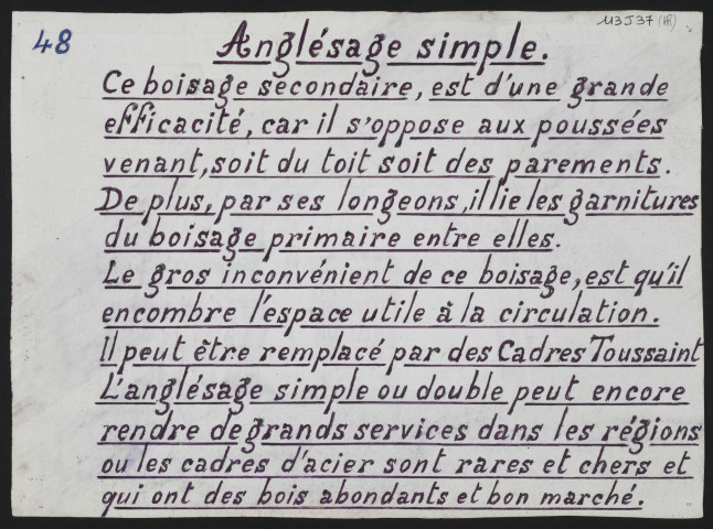 Boisage anglesage simple.