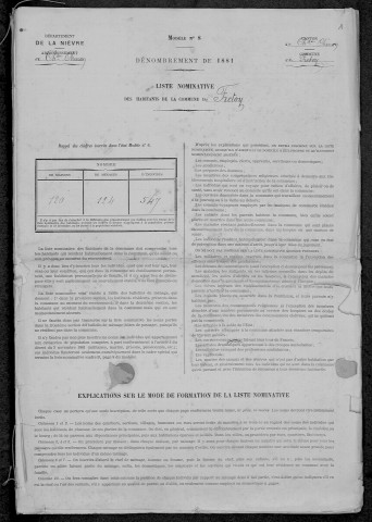 Lavault-de-Frétoy : recensement de 1881