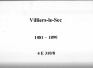 Villiers-le-Sec : actes d'état civil.