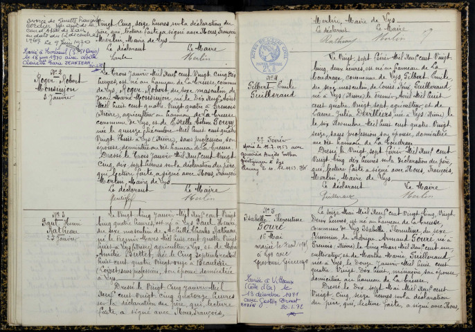 Lys : actes d'état civil.