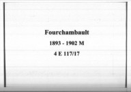 Fourchambault : actes d'état civil (mariages).