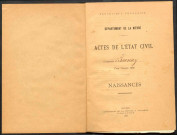 Isenay : actes d'état civil.