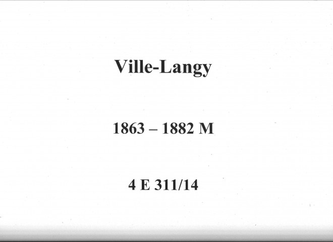 Ville-Langy : actes d'état civil.