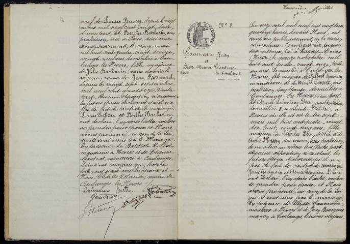 Coulanges-lès-Nevers : actes d'état civil.