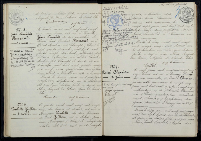 Saint-Éloi : actes d'état civil.