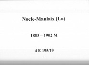 La Nocle-Maulaix : actes d'état civil (mariages).