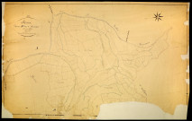 Moux-en-Morvan, cadastre ancien : plan parcellaire de la section D dite de Chassagne, feuille 1