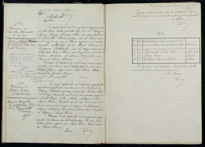 Saint-Firmin : actes d'état civil.