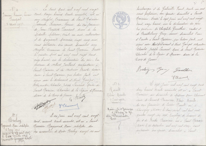 Saint-Révérien : actes d'état civil.