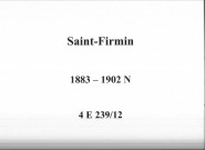 Saint-Firmin : actes d'état civil (naissances).
